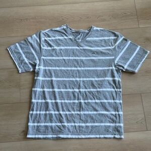 Ecko UNLTD 1 Gray&White Striped tee and 1 Gray&Orange Striped short sleeve